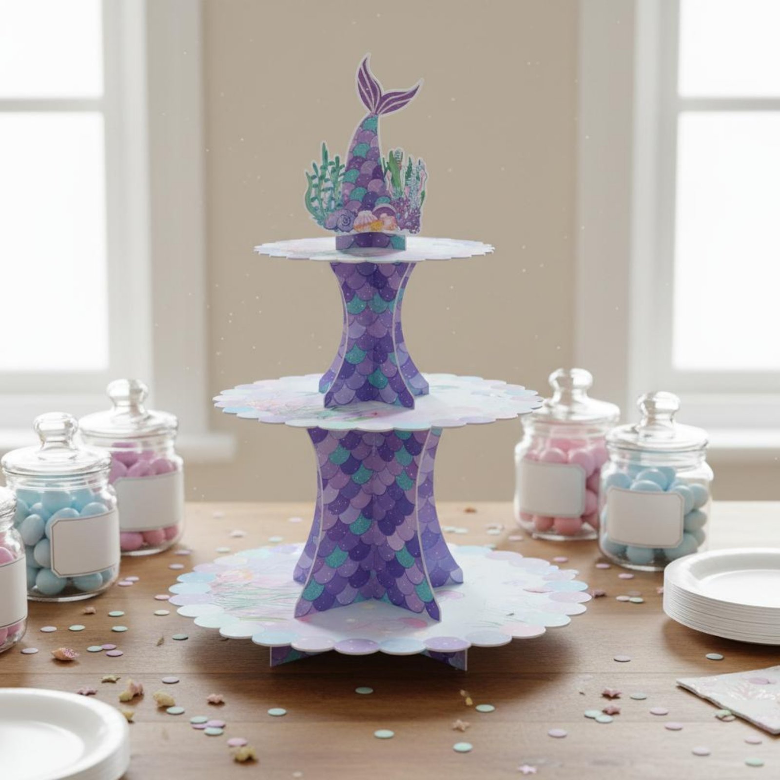 ชั้นวางคัพเค้ก 3 ชั้น ทำจากกระ - Cupcake Stand Tier บทวิจารณ์และราคา