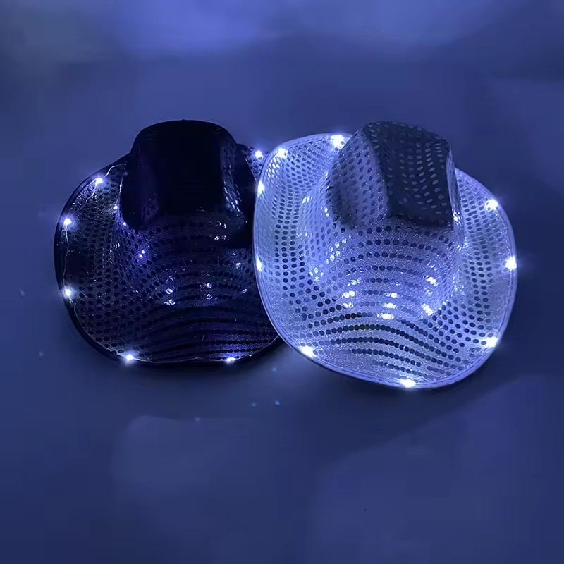 หมวกคาวบอยคาวเกิร์ลไฟ LED กระพ - Party Hat Cone บทวิจารณ์และราคา