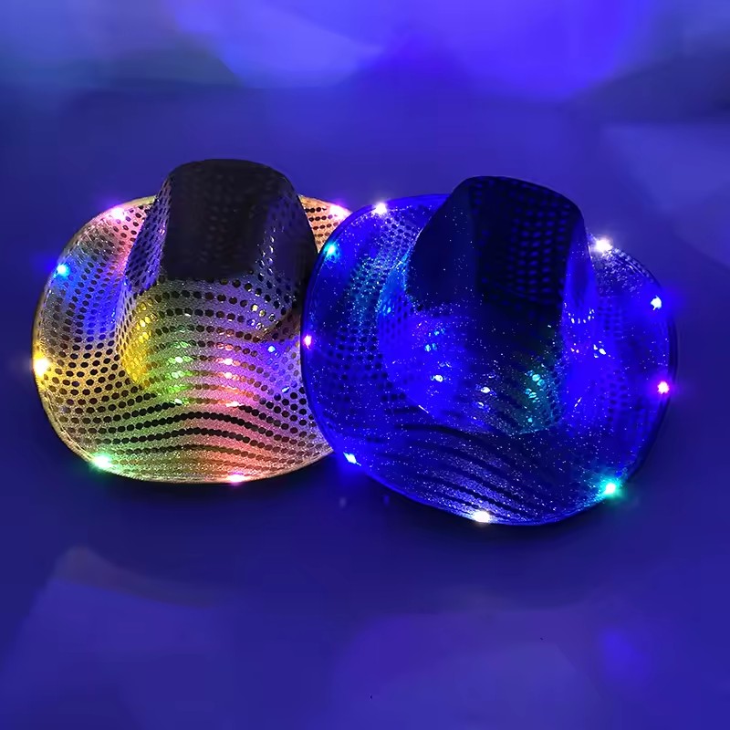 หมวกคาวบอยคาวเกิร์ลไฟ LED กระพ - Party Hat Cone บทวิจารณ์และราคา