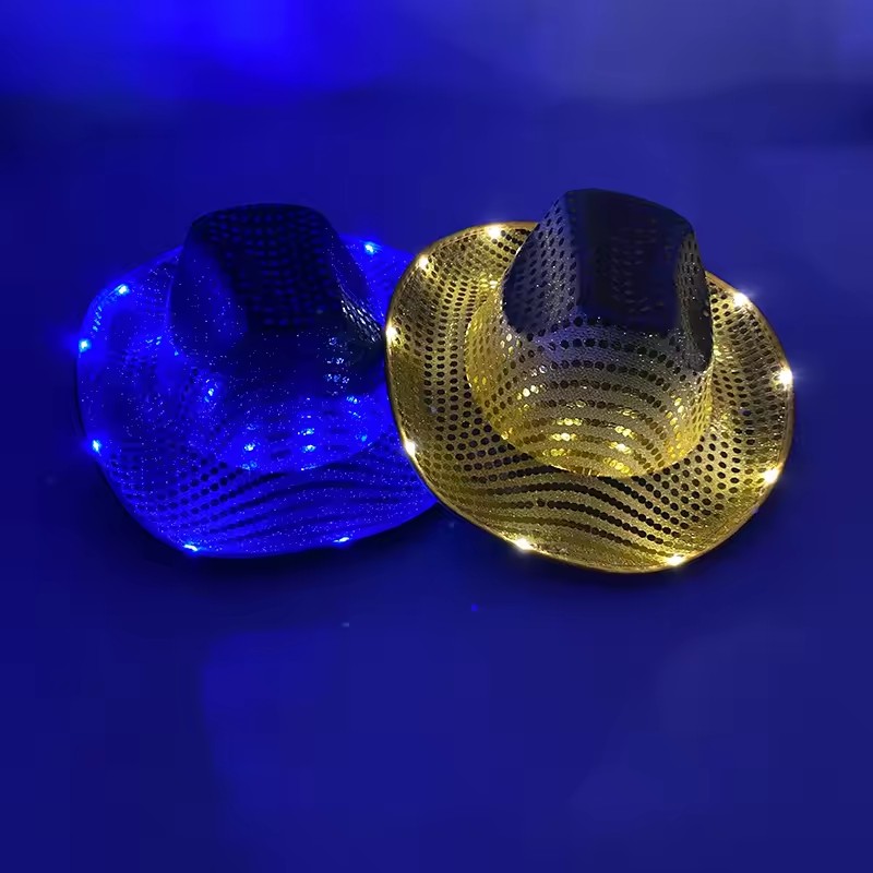 หมวกคาวบอยคาวเกิร์ลไฟ LED กระพ - Party Hat Cone บทวิจารณ์และราคา