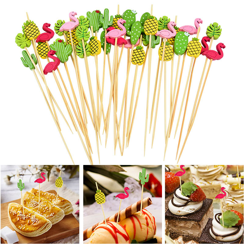 100 ชิ้นทิ้งไม้ไผ่ Skewer Hawa - Centerpiece Stick บทวิจารณ์และราคา