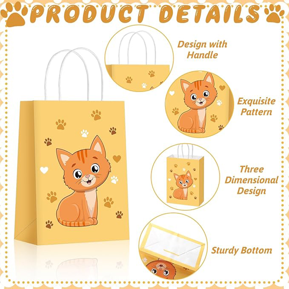 ถุงกระดาษลายการ์ตูนแมวหลากสี 6 - Event Party Shop บทวิจารณ์และราคา