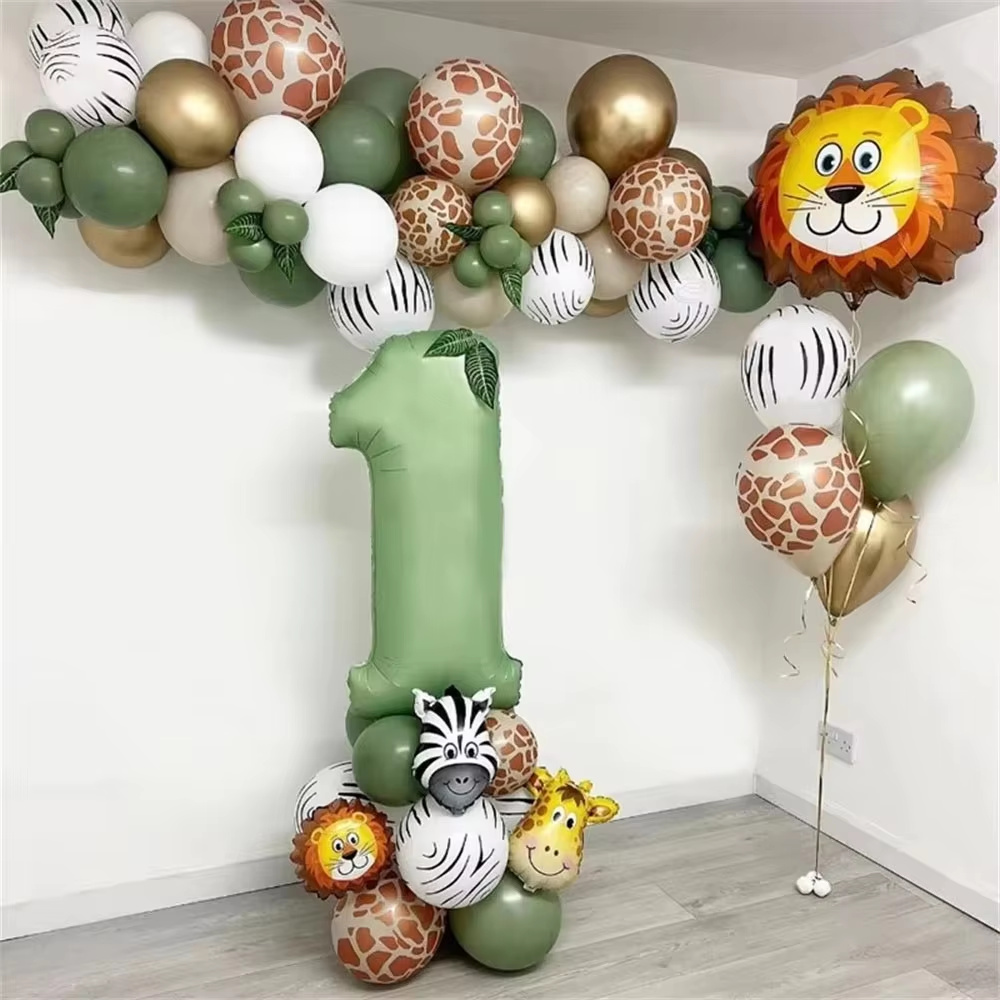 ลูกโป่งวันเกิดลายสัตว์ป่า ลูกโ - Balloon Arch Kit บทวิจารณ์และราคา