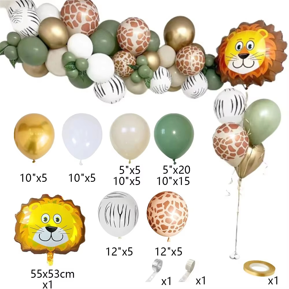 ลูกโป่งวันเกิดลายสัตว์ป่า ลูกโ - Balloon Arch Kit บทวิจารณ์และราคา