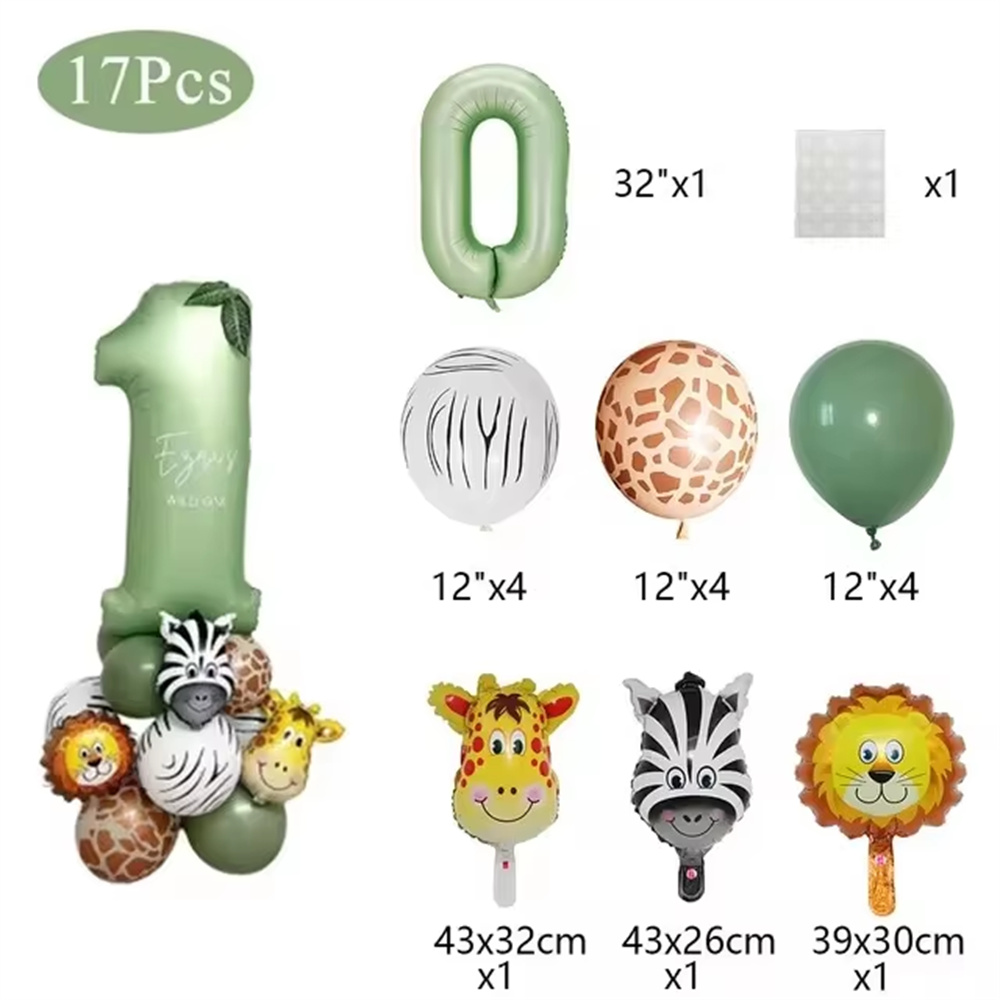 ลูกโป่งวันเกิดลายสัตว์ป่า ลูกโ - Balloon Arch Kit บทวิจารณ์และราคา