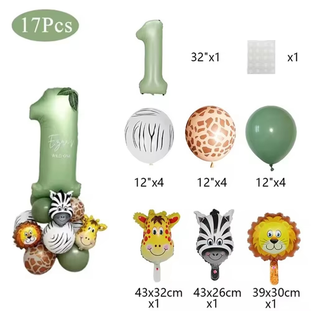 ลูกโป่งวันเกิดลายสัตว์ป่า ลูกโ - Balloon Arch Kit บทวิจารณ์และราคา