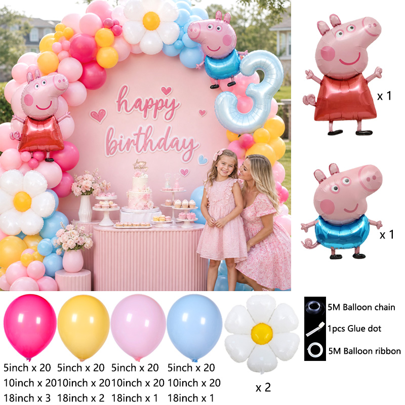 ชุดอุปกรณ์ทำซุ้มลูกโป่งธีมเปปป - Balloon Arch Kit บทวิจารณ์และราคา