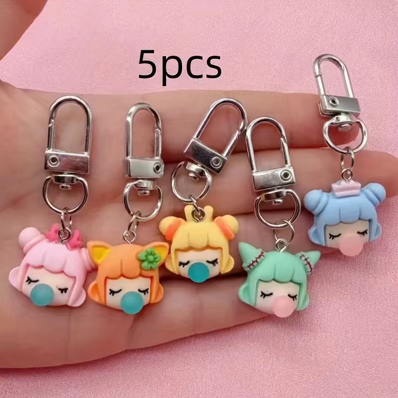 พวงกุญแจเรซินรูปเด็กผู้หญิง 5  - Event Party บทวิจารณ์และราคา