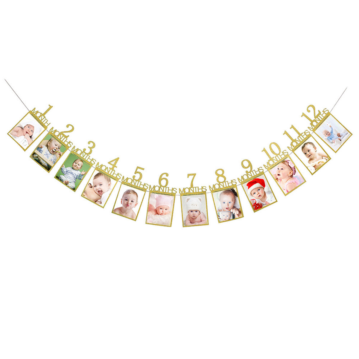 แบนเนอร์ติดผนังรูปภาพ 12 ชิ้น  - Party Banner Gold บทวิจารณ์และราคา