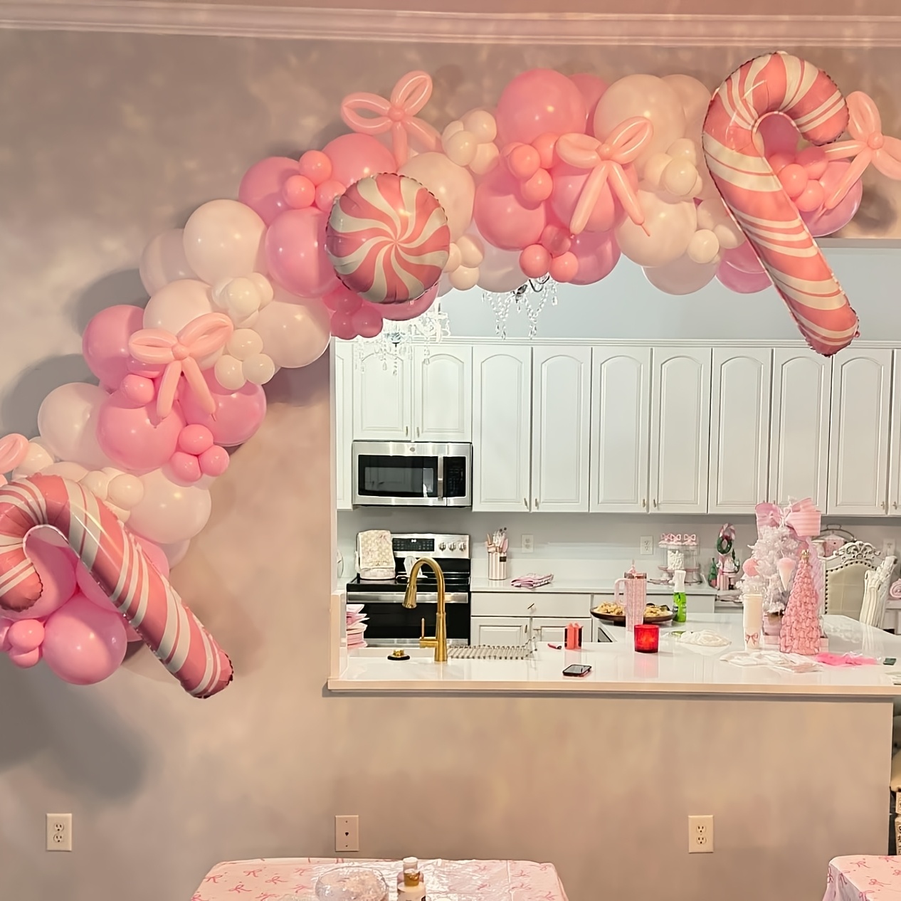 ชุดลูกโป่งริบบิ้นสีชมพู 141 ชิ - Balloon Arch Kit บทวิจารณ์และราคา